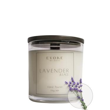 Imagem de Vela Perfumada Artesanal - EVOKE BY HAUS - Lavender & Lace - Coleção Atelier Nature | Lavanda, Bergamota, Sândalo | Cera Vegetal Premium de Coco e Palma | Pavio de Madeira | 170g