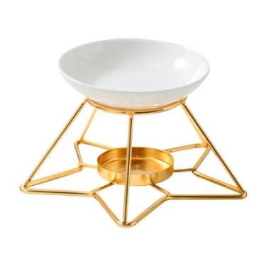 Imagem de Kuntesetty Queimador de óleo essencial, cera derretida, aquecedor, estrutura de metal, base, decoração para casa, difusor de aromas, suporte para velas, para, Base de Ouro