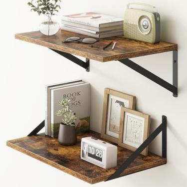 Imagem de Prateleiras flutuantes de 45,7 x 30,5 cm P, prateleiras de parede de fazenda, prateleira de decoração de casa, prateleira de banheiro profunda com suporte, prateleiras de parede de 30 cm de