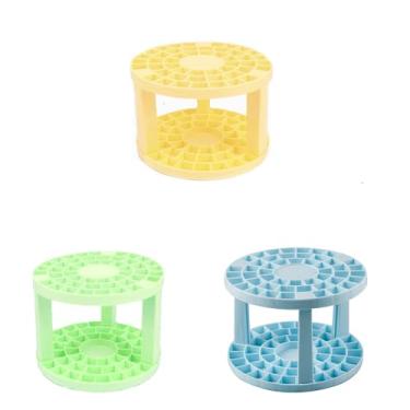 Imagem de Feadily 3 peças de suporte de pincel de 49 furos para artista, organizador de mesa para lápis de cor, marcadores (azul/verde/amarelo)