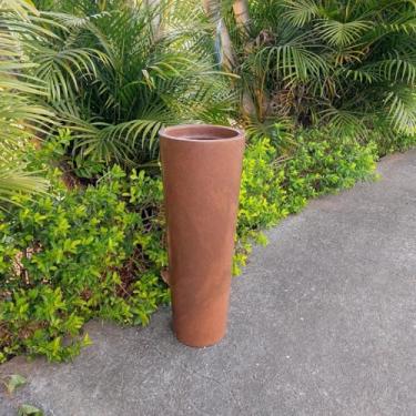 Imagem de Vaso polietileno para plantas decorativo coluna efeito marmorizado 68x25