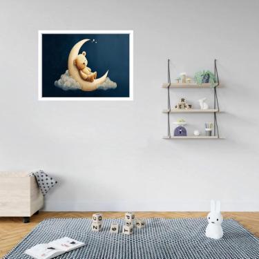Imagem de Quadro Decorativo Urso Lua - 50X70Cm