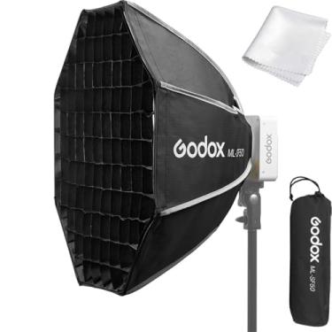 Imagem de GODOX Softbox Octogonal Ml100Bi Ml-Sf50, 50 Cm X Cm/19,6 Pol. 19,6 Pol., Com Suporte Para Ml100R Ml100Bi, Ml60Iibi, Ml60Bi, Ml60, Ml30Bi, Ml30, Luz De Vídeo Led