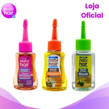 Imagem de Kit Reparador de Pontas Natuhair Rosa Mosqueta + Argan + Óleo de Abaca