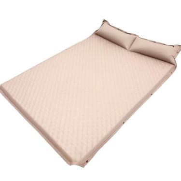 Imagem de Colchão de Camping Autoinflável, 190 x 130 cm, com Espuma de Alta Resiliência e Bolsa de Armazenamento, Bege