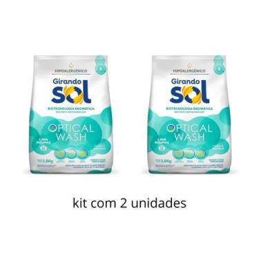 Imagem de Kit 2 Sabão em pó lava roupas 1,6 kg cada Girando Sol
