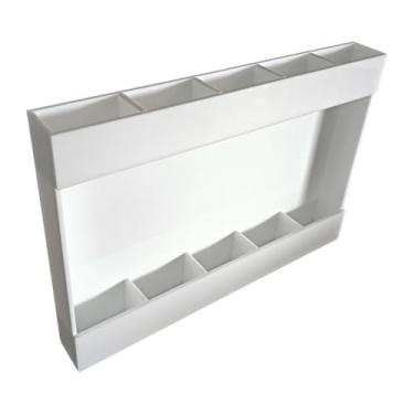 Imagem de Fenteer Suporte de acrílico para canudos, organizador de canudos para copos, suporte para porta de armário, para acessórios de cozinha, para armário de balcão