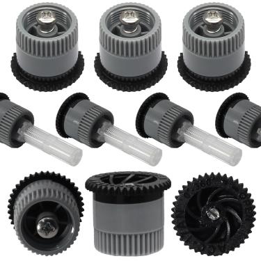 Imagem de HARSKIYER Bocal de arco variável, 10 peças de substituição de cabeças de aspersão ajustáveis com aspersores pop-up, bicos de pulverização padrão de círculo completo de 0°-360°, 17 cabeças de irrigação