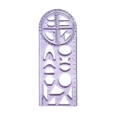 Imagem de Ｂｅｓｇａ Régua geométrica, modelo de desenho, réguas, moldes, medição de trabalho, modelo de desenho, réguas para desenho de escritório, régua, Style C