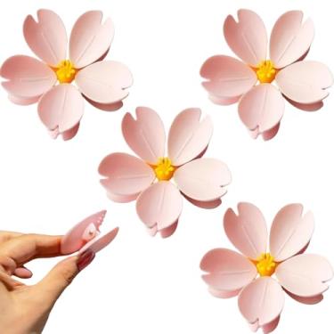Imagem de Ímãs decorativos de flores Sakura 3D com clipes de vedação, clipes de cozinha de flor de cerejeira rosa, clipes de saco de comida com ímã de geladeira, clipes reutilizáveis fofos e criativos para