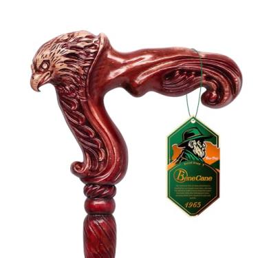 Imagem de BeneCane Bengala de caminhada de madeira feita à mão para homens e mulheres, bengala removível com alça de águia, bengala unissex moderna com alça ergonômica e confortável