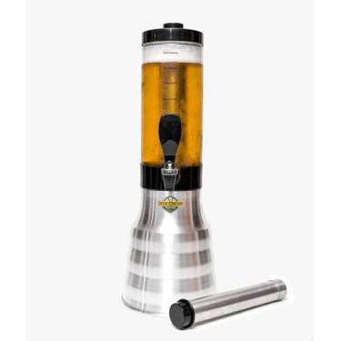 Imagem de Torre Chopp 2 L Base Giratória Copo Removível 2 Refil Aluminio