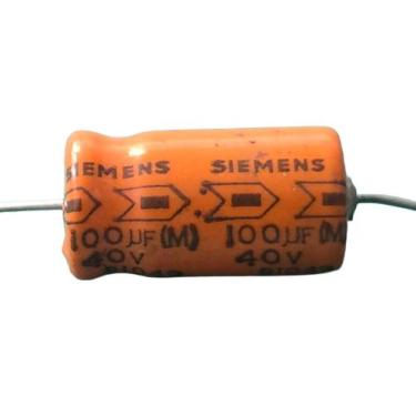 Imagem de 20x Capacitor Eletrolitico 100uf/40v Axial 10x16mm Siemens