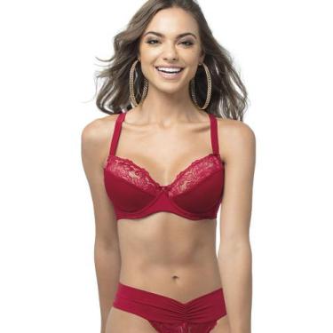 Imagem de Sutiã Lousane DeMillus 64086, Carmim, 44