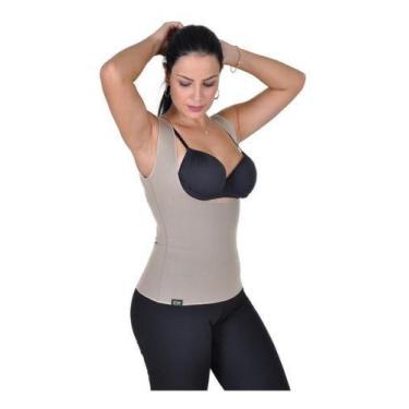 Imagem de Cinta Modeladora Queima Gordura T-shirt Less Now Original, Creme, Crem
