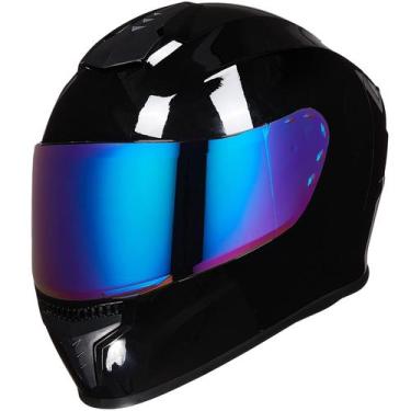 Imagem de Capacete de motocicleta Auboa Full Face MD-813 Gloss Black (S)