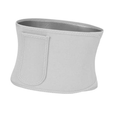 Imagem de Dynwave Cinta modeladora de cintura, aumenta a estabilidade do core, cinto abdominal para exercícios de suor, para academia, ioga, mulheres e homens, Cinza