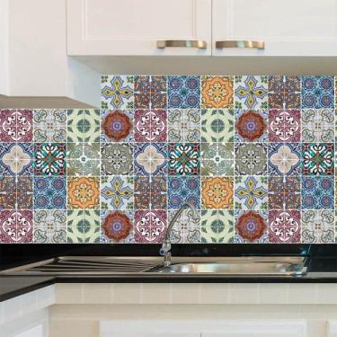 Imagem de Adesivo de Azulejo - Ladrilho Hidráulico - 15cm x 15cm - 24un - 050Azp