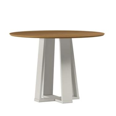 Imagem de Mesa Sala de Jantar Tampo Redondo Sem Vidro 100% MDF Isabela - New Cev