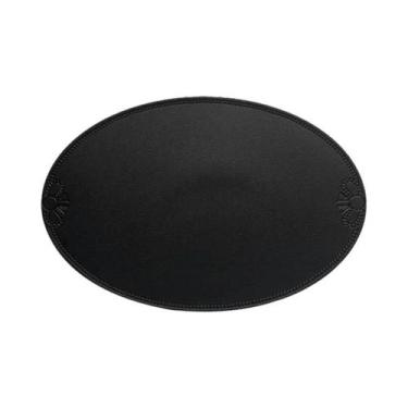 Imagem de Protetor De Mesa Retro Em Couro Cinza, Isolante Térmico, Impermeável E