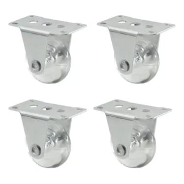 Imagem de Kit com 4 Rodízios Fixos 50mm em Gel Anti-Risco – Ideal para Sofá e Bicama + Parafusos Grátis