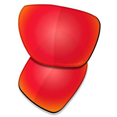 Imagem de SAUCER Lentes de reposição premium para óculos de sol Oakley Sylas OO9448 | Sylas Low Bridge Fit OO9448F de alta definição - vermelho fogo polarizado