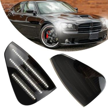 Imagem de ZDEERAOTO Kit de lâmpadas LED para para-lama dianteiro, luzes de sinalização lateral de LED âmbar para Dodge Charger Daytona RT SE SRT8 SXT 2006-2010, lâmpadas de marcador de para-choque lateral de