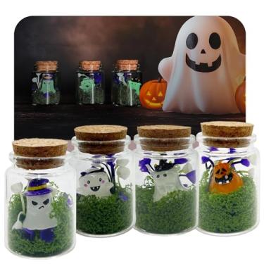 Imagem de Conjunto com 4, decoração de Halloween, fantasma que brilha no escuro em uma jarra, lembrancinhas de festa de Halloween, decorações de Halloween, decoração de fantasma