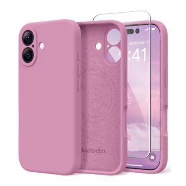 Imagem de SuydanBox Capa magnética para iPhone 17, compatível com MagSafe, [proteção total da câmera] [Protetor de tela] Capa protetora de silicone à prova de choque para iPhone 17 de 6,3 polegadas, groselha