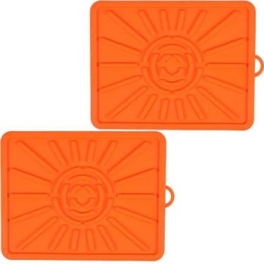 Imagem de 2 peças de silicone de grau alimentício para prateleira lateral Blackstone, tapete resistente ao calor, churrasqueira, suporte de utensílios para cozinha, cozinha, cozinha, bancada, 14,2 x 11,2