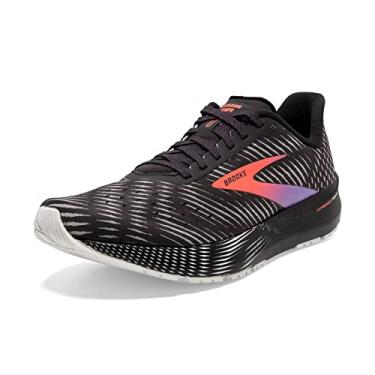 Imagem de Brooks Tênis de corrida feminino Hyperion Tempo Road, Preto/Coral/Roxo, 36