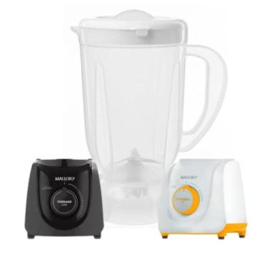 Imagem de Copo Compatível Mallory Tornado/Unno/Flash Mix (Antigos) Translúcido Tampa Branca