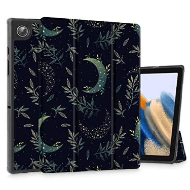 Imagem de Tuiklol Capa para Galaxy Tab A8, capa para tablet Samsung de 10,5 polegadas 2022 Slim TPU capa traseira rígida suporte embutido com suporte triplo capa automática onda/hibernação para modelo A8 SM-X200/X205/X207, verde celestial