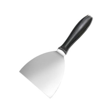 Imagem de Baoblaze Espátula de aço inoxidável, raspadores de tinta, ferramenta portátil antiferrugem para pintura de parede, raspadores de papel de parede para espalhar, 6inch