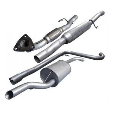 Imagem de Kit Escapamento Tubos+ Abafador + Traseiro Gol 1.0 2013 2016 - ScapJá