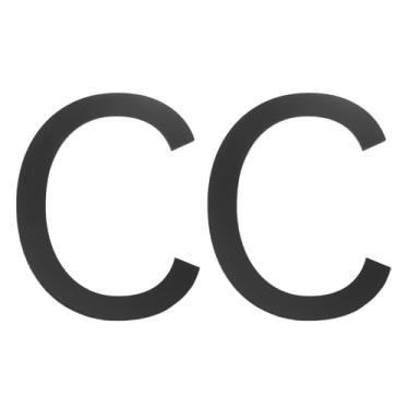 Imagem de PATIKIL Números de casa, 2 peças de 5 cm autoadesivo acrílico moderno número de casa para endereço externo caixa de correio porta fazenda casa escritório apartamentos quarto de hotel, preto (C)