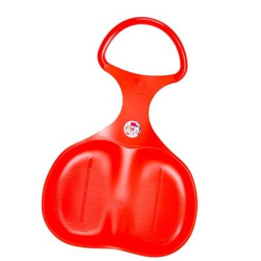 Imagem de oshhni Trenó de neve para crianças, trenó deslizante de areia com alça, brinquedo de esqui ao ar livre resistente, presente para brincar, tobogã para, Vermelho