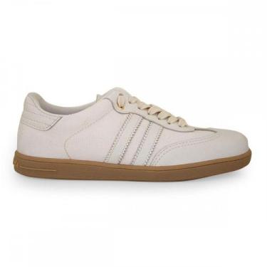 Imagem de Tenis Cravo & Canela 1471cc Jacquard Casual Feminino, Off white, 37