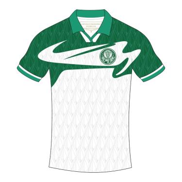 Imagem de CAMISETA MASCULINA PALMEIRAS RETRÔ 1996, BRANCO, GG