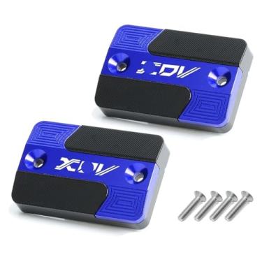 Imagem de BYYINGSUS Tampa do cilindro mestre do copo do óleo combustível do freio protetor de fluido motocicleta CNC alumínio compatível com Longjia XDV250si XDV300i (azul)