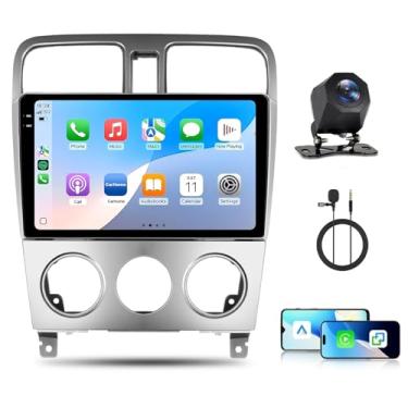 Imagem de [4+128G] Estéreo automotivo para Subaru Forester 2002-2008 sem fio Carplay Android Auto, rádio com tela sensível ao toque de 9 polegadas, Android/GPS/WiFi/EQ DSP/UI/Bluetooth5.0/SWC/câmera reserva