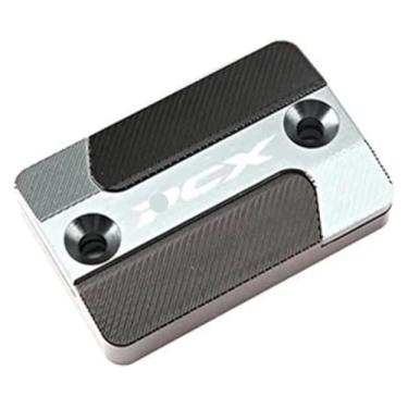 Imagem de Tampa do tanque de fluido do reservatório de freio dianteiro CNC, tampa do copo de óleo, acessórios de motocicleta compatíveis com PCX 160 150 125 peças x 160 PCX150 PCX125 (cinza)