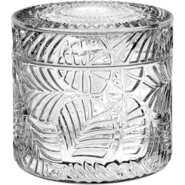 Imagem de POTICHE DECORATIVO BOMBONIERE REDONDO HOME&CO COM TAMPA VIDRO 9x8x8cm TRANSPARENTE