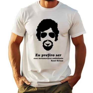 Imagem de Camiseta Rock Raul Seixas Metamorfose Ambulante Maluco Beleza Estampad