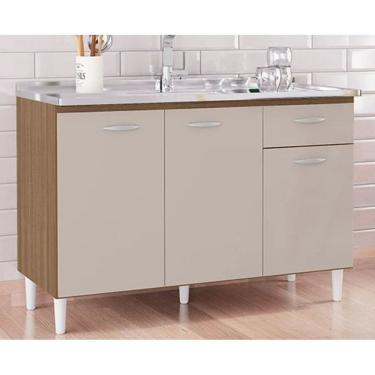 Imagem de Balcao Para Pia/Cuba 1,20 434 Damasco/Off White