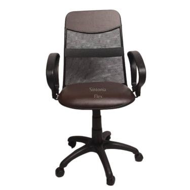 Imagem de Cadeira Diretor Tela Giratória Faixa E Braço Fixo Corano