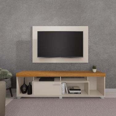 Imagem de Rack com Painel Tomaz Para TV 65 " Cinamomo / Off White - Madetec