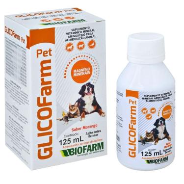 Imagem de Glicofarm Pet Suplemento Sabor Morango 125Ml - Biofarm