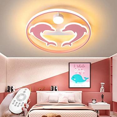 Imagem de Luminária de teto LED para sala de estar, luminária de teto para meninos e meninas, quarto, luzes decorativas, lustre moderno regulável com controle remoto, restaurante, escritório, corredor