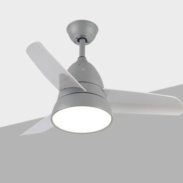 Imagem de Pequeno quarto lustre ventilador de teto com luz cozinha moderno preto embutido ventilador luminária ventilador de teto infantil luz para quarto crianças berçário sala de jantar, rosa azul a